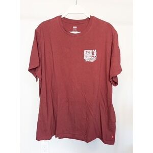 Levis Mens Relaxed Fit Graphic T-Shirt Burgundy Space Cowboy Cosmic Western XL